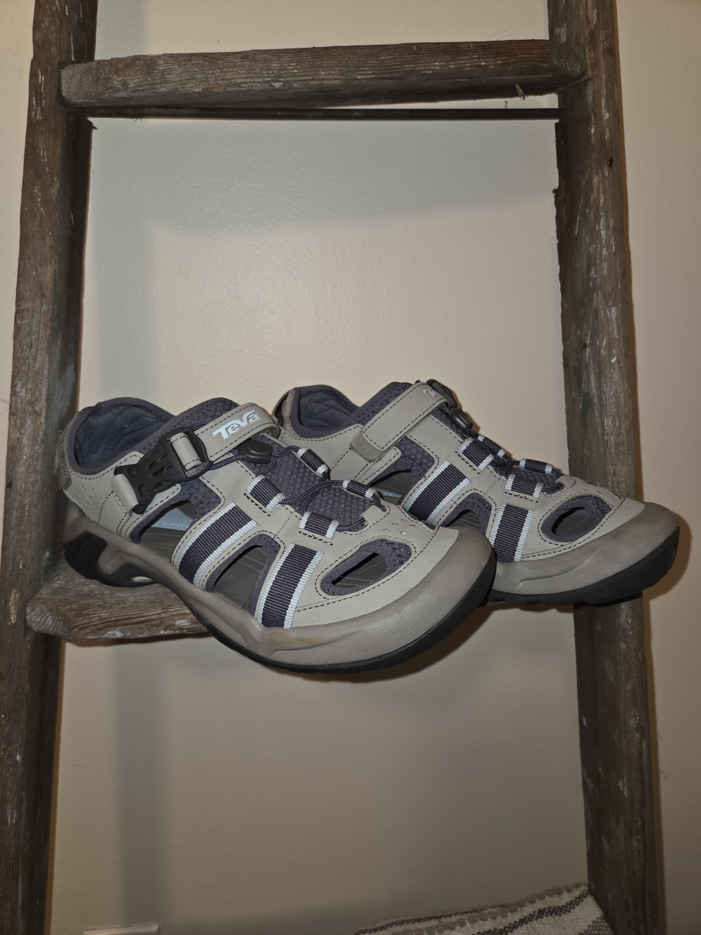 Teva Men's Grey and Navy Sport Sandals